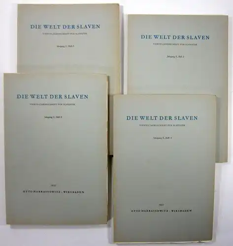 Braun, Maximilian u.a. (Hrsg.): Die Welt der Slaven. Vierteljahresschrift für Slavistik. Jahrgang II, Hefte 1-4. 