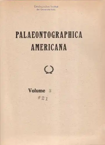Smith, Burnett: Observations on Gastropod Protoconchs. Part III - Some protochons in Busycon, Fusinus, Heilprinia, Hesoeristernia, and Urosalpinx. (Palaeontographica Americana ; 21 / Vol. 3). 
