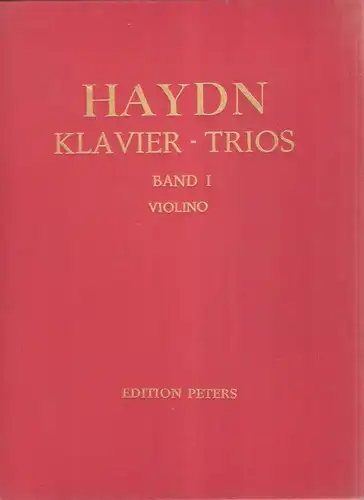 Haydn, Joseph: Klavier - Trios (I-XII); Band 1: Violino. (7456). (revidiert von Fr. Hermann). 