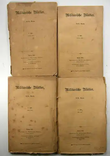 Glasenapp, G. von (Red.): Konvolut  - Militärische Blätter 1868- 7 Hefte:XIX. Band:1. Heft (Januar 1868) - 96 S., S.120-170 (Biographische Notizen zu den Personal-Veränderungen...