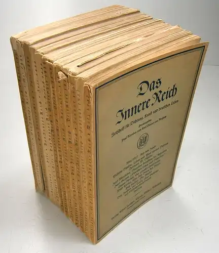 Alverdes, Paul/ Karl Benno von Mechow (Hg.): Das Innere Reich. Zeitschrift für Dichtung, Kunst und deutsches Leben. Hefte 1-12, 1936/1937 - 3. Jahrgang (April 1936 - März 1937, kompletter Jahrgang). 