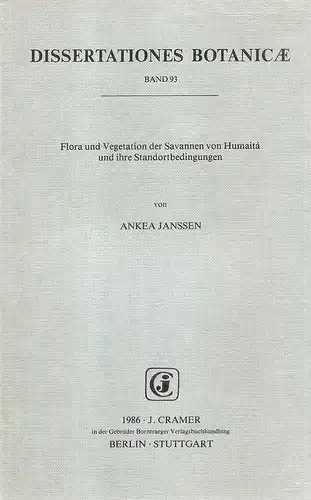 Janssen, Ankea: Flora und Vegetation der Savannen von Humaitá und ihre Standortbedingungen. (Dissertation). 