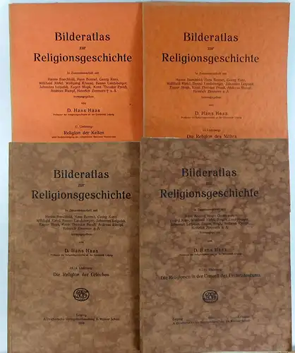 Haas, Hans D. (Hrsg.): Konvolut "Bilderatlas zur Religionsgeschichte." 9 Lieferungen:1.Germanische Religion. 54 Abbildungen.2. 4. Ägyptische Religion. VIII S., 166 Abb. 5. Religion der Hethiter. II.. 