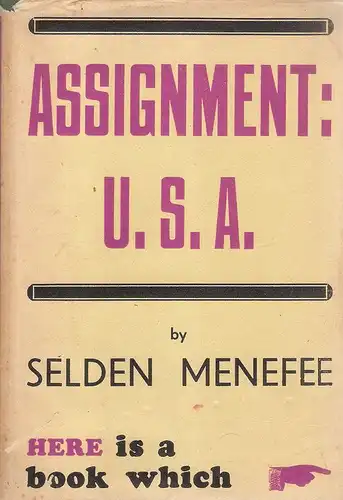 Menefee, Selden: Assignment: U.S.A. 