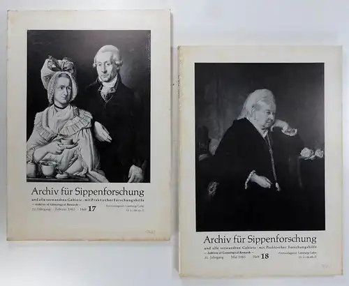 Kretschmer, Hans (Schriftleitung): Archiv für Sippenforschung und alle verwandten Gebiete - mit praktischer Forschungshilfe. Hefte 17-20 / 1965 + Inhaltsverzeichnis 1961/62. 