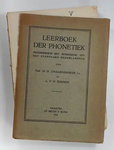 Zwaardemaker, H. / L. P. H. Eijkman: Leerboek der Phonetiek inzonderheid met Betrekking tot het Standaard-Nederlandsch. 