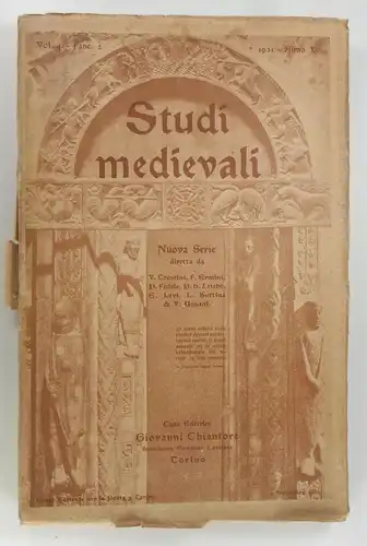 Crescini, V. u.a: Studi medievali. Nuova Serie. Vol. 4 - Fasc. 2 - 1931. 