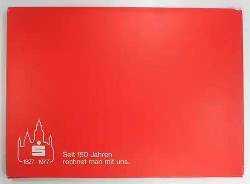 Sparkasse Mainz: Jubiläumsmappe (zum 150jährigen Firmenjubiläum). 