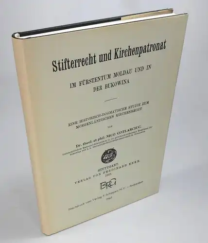 Cotlarciuc, Nico: Stifterrecht und Kirchenpatronat im Fürstentum Moldau und in der Bukowina. Eine historisch-dogmatische Studie zum morgenländischen Kirchenrecht. (Kirchenrechtliche Abhandlungen, 47. Heft). Nachdruck der Ausgabe Stuttgart 1907. 