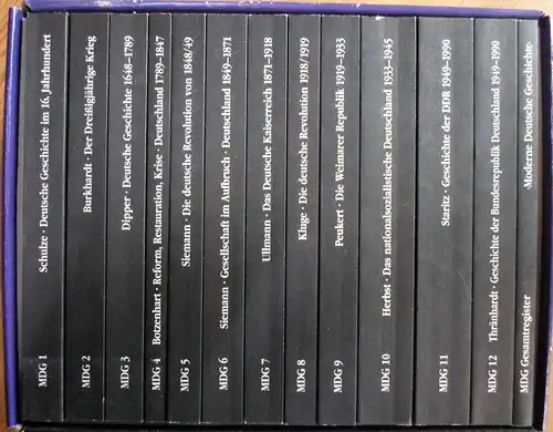 (Div. Autoren): Moderne deutsche Geschichte. in 12 Bänden + Gesamtregisterbd.(insg.13 Bde. im Schuber). 