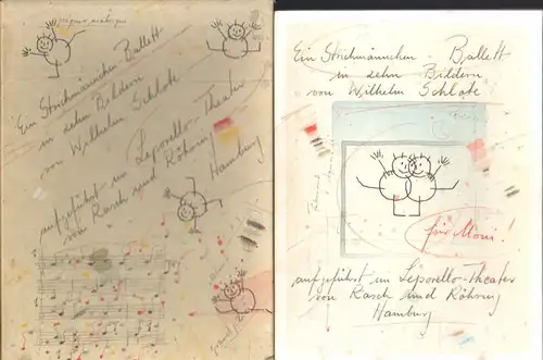 Schlote, Wilhelm: Ein Strichmännchen Ballett in zehn Bildern. 