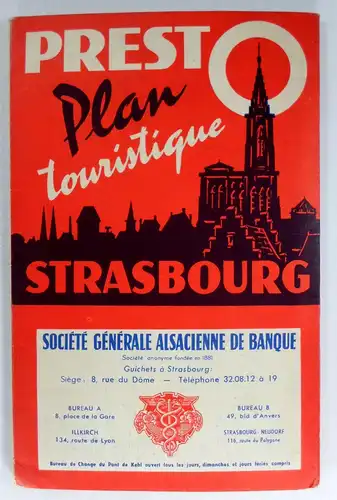 Strasbourg. Presto Plan touristique. 