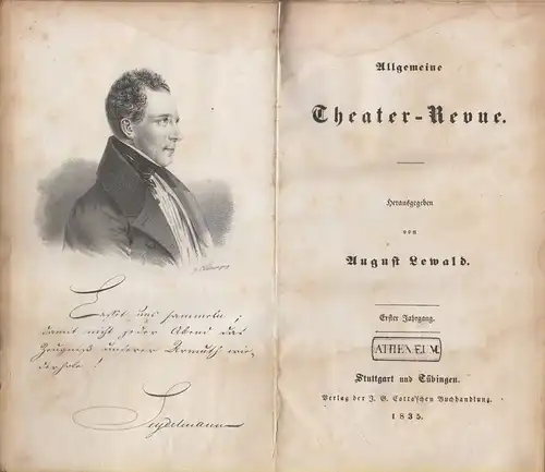 Lewald, August (Mitw.): Allgemeine Theater-Revue. 1. Jahrgang 1835. 