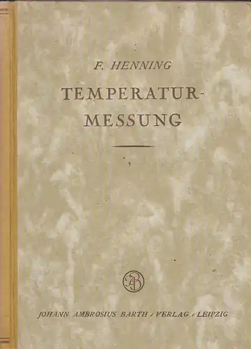 Henning, Friedrich: Temperaturmessung. 