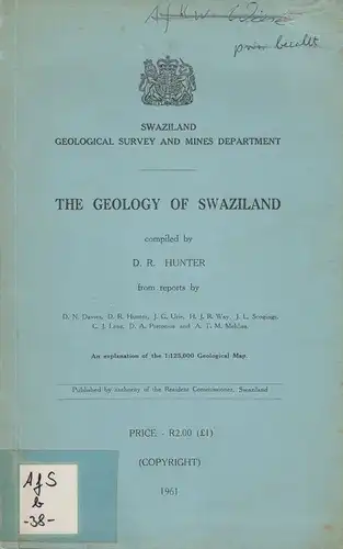 Hunter, D. R. (u.a.): The geology of Swaziland (an explanation of the 1:125000 geological map). 