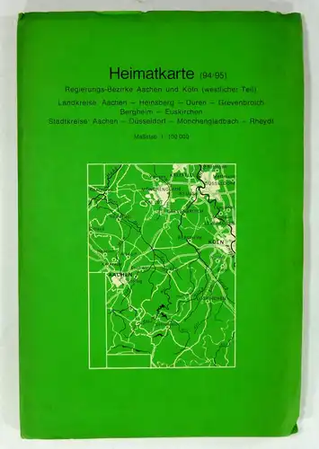 Deutsche Kreiskartenverlagsanstalt (Hg.): Heimatkarte (94 95). Regierungsbezirke Aachen und Köln (westlicher Teil). Landkreise: Aachen   Heinsberg   Düren   Grevenbroich.. 