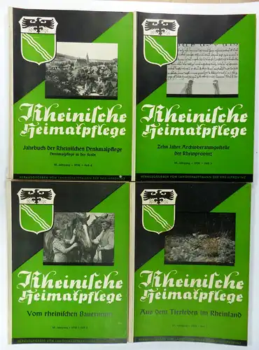 Landeshauptmann der Rheinprovinz (Hg.): Rheinische Heimatpflege. Zeitschrift für Museumswesen - Denkmalpflege - Archivberatung - Volkstum - Natur- und Landschaftsschutz. 10. Jahrgang - 1938 - Hefte...
