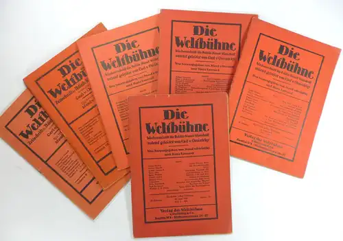 Ossietzky, Maud (Hg.): Die Weltbühne. Wochenschrift für Politik   Kunst   Wirtschaft. 6 Hefte: Nummer 9   1. November 1946Nummer 10.. 