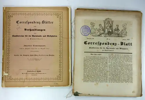 Kunstverein für die Rheinlande und Westfalen (Hg.): Konvolut "Correspondenz-Blatt des Kunstvereins für die Rheinlande und Westfalen" - 16 Hefte:1845 - I. JahrgangNr. 2 - FebruarNr...
