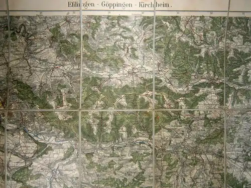 Württembergisches Statistisches Landesamt (Hg.): Eßlingen - Göppingen - Kirchheim. Maßstab 1:100.000. 