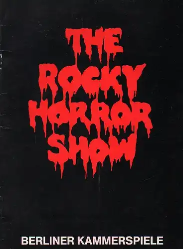 Beyer, Barbara (Programmheft): The Rocky Horror Show. 