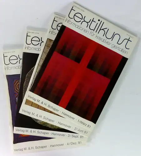 Koch-Münchmeyer, Barbara / Caroline Wienker (Red.): Textilkunst. Informationen für kreatives Gestalten. Hefte 1-4 / 1981. 