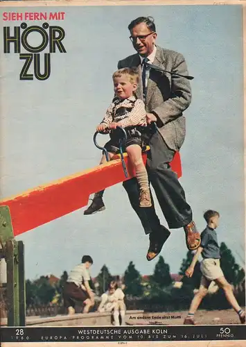 Rhein, Eduard (Red.): Sieh fern mit. Hör zu. Nr.28 1960. Westdeutsche Ausgabe Köln. Europa-Programme vom 10. bis zum 16. Juli. 