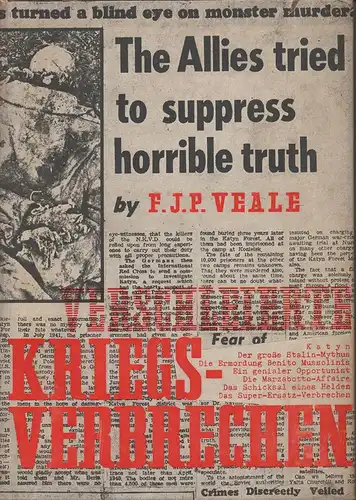 Veale, Frederick J. P: Verschleierte Kriegsverbrechen. 