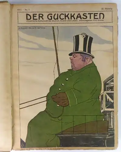 Keller, Paul (Hg.): Der Guckkasten. Illustrierte Zeitschrift für Humor, Kunst und Leben. Nr. 1-4 / 6-24, 1911, VI. Jahrgang. 