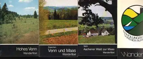 Mathée, Walfried / Thierron, Rolf: Hohes Venn. / Zwischen Venn und Maas. / Vom Aacener Wald zur Maas. / Erholungsgebiet Dürener Rur-Eifel. (Wanderfibel). 4 Bde.