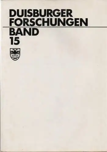 Stadtarchiv Duisburg in Verb. mit der Mercator-Gesellschaft / Hofius, Kurt (u.a.): Die Pest am Niederrhein, insbesondere in Duisburg. (u. mehr). (in: Duisburger Forschungen. 15. Band (1971). 