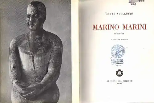 Apollonio, Umbro: Marino Marini : scultore. 