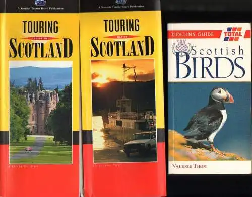 Scottish Tourist Board (Hrsg.): Enjoy Scotland Touring Pack: Containing Touring Guide to Scotland and Touring Map Scotland. + Thom, Valerie: Scottish Birds. (Collins Guide).