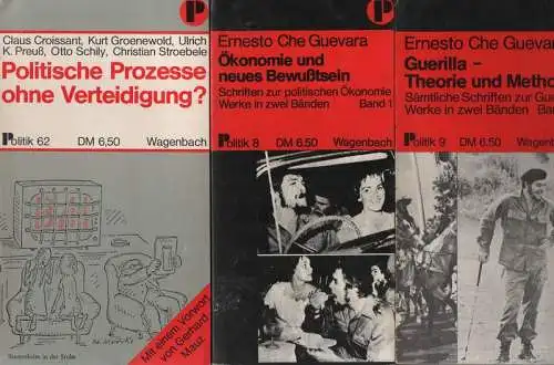 Dreßen, Wolfgang (Hrsg.) / Croissant, Claus / Schily, Otto / Stroebele, Christian (u.a.): Politische Prozesse ohne Verteidigung? (Politik ; 62).  Beiliegend:  Guevara, Che:.. 