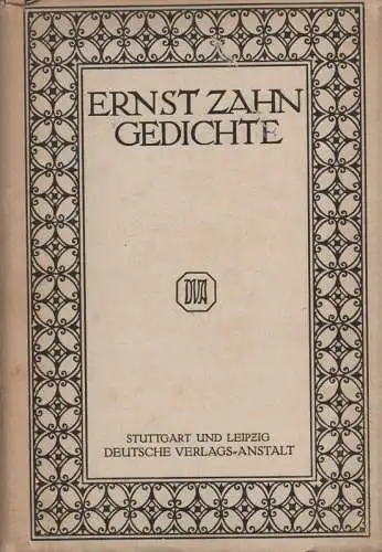 Zahn, Ernst: Gedichte. 