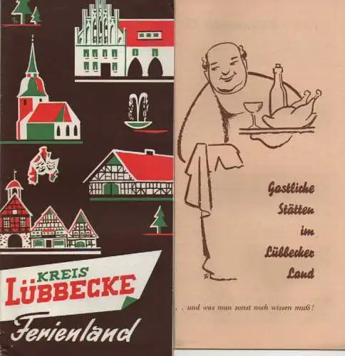 Verkehrsverein für den Kreis Lübbecke e. V. (Hrsg.): Kreis Lübbecke, Ferienland. (Reiseprospekt, 1958). 