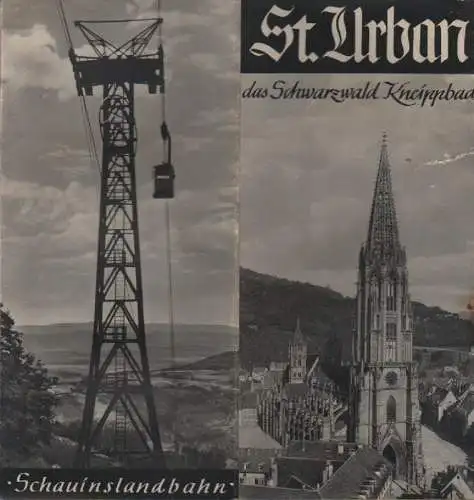 Kneippkurhaus St. Urban, Freiburg im Breisgau (Hrsg.): St. Urban, das Schwarzwald Kneippbad. (Reiseprospekt, um 1949). 