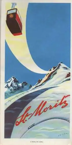 (Ohne Autor): St. Moritz. Reiseprospekt (um 1956). 