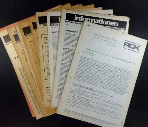 Vorstand des Republikanischen Club Köln e.V. (Hg.): Konvolut "Informationen" - Nrn. 1 (25. April 1968) - 6 (18. Oktober) 1968 +8 (5. November 1968) -17 (August 1969) + 17 (August 1969) - 23 (30. Januar 1970). 