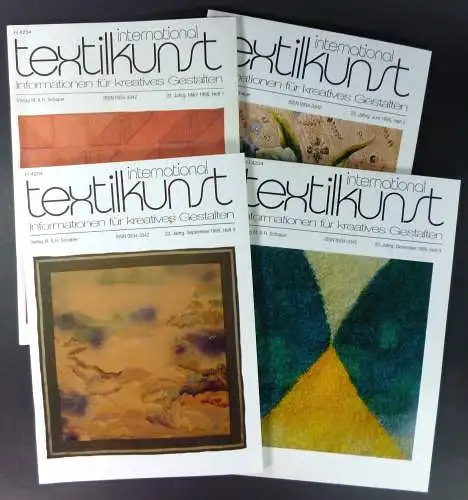 Div. Autoren: Textilkunst International. Informationen für kreatives Gestalten. Hefte 1-4 / 1995. 