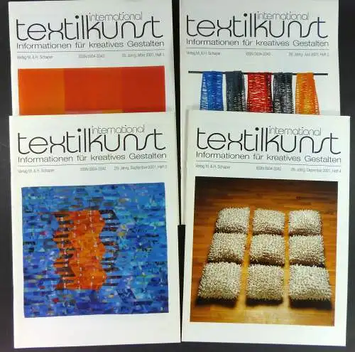 Div. Autoren: Textilkunst International. Informationen für kreatives Gestalten. Hefte 1-4 / 2001. 