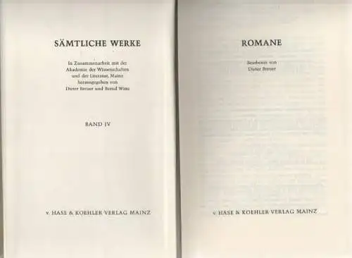 Hasenclever, Walter: Sämtliche Werke. Bd. 4., Romane. 