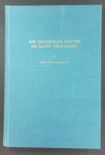Helfmeyer, Franz Josef: Die Nachfolge im Alten Testament. (Bonner Biblische Beiträge, 29). 
