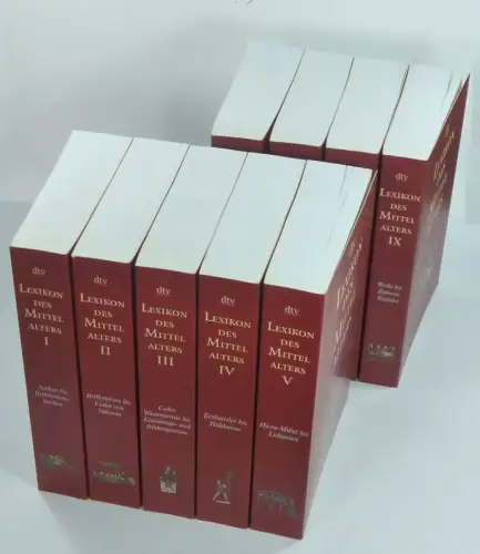 (Div Autoren): Lexikon des Mittelalters. Bd.1 bis Bd.9 (in 9 Bde.). 