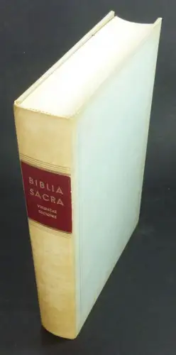 (Ohne Autor): Biblia sacra vulgatae editionis: Sixti V Pont. Max iussu recognita et Clementis VIII auctoritate edita. Ed. emendatissima apparatu critico instructa cura et studio Monachorum Abbatiae Pontificiae Sancti Hieronymi in Urbe Ordinis Sancti Bened