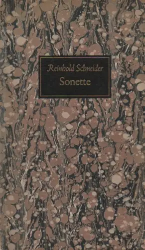 Schneider, Reinhold: Sonette. 