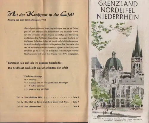 Landesverband Rheinland e.V.(Hrsg.): Grenzland Nordeifel Niederrhein. (Reiseprospekt, 1952). 