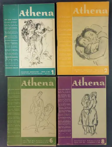 Sinodoru, Sinos (Red.): Athena. 4 Hefte: Hefte 6+8 / 1. Jahrgang + Hefte 1+2 / 2. Jahrgang. 