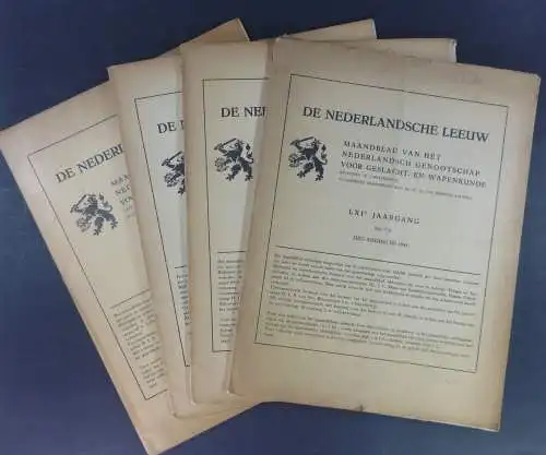 Rheineck Leyssius, Th. van (Red.): De Nederlandsche Leeuw. Maanblad van het Nederlandsch Genootschap voor Geslacht- en Wapenkunde. LXIe Jaargang. Hefte 1/2 (Januari-Februari) - 7/8 (Juli/Augustus), 1943. 