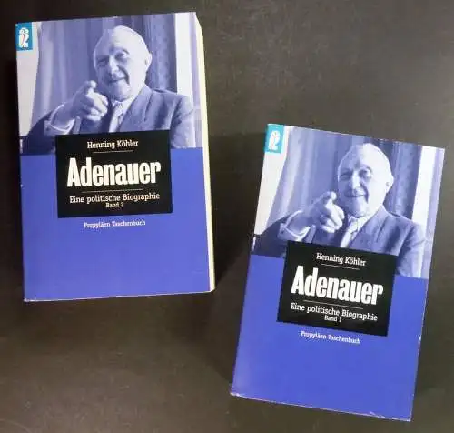 Köhler, Henning: Adenauer. Eine politische Biographie. Bd.1 + Bd.2 (in 2 Bde.). (Ullstein-Buch 26506 : Propyläen-Taschenbücher bei Ullstein). 